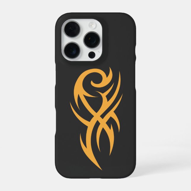 Funda Para iPhone Diseño de arte de línea inspirado en tatuajes clás (Reverso)