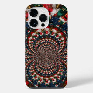 Funda Para iPhone 14 Pro Max Diseño de caleidoscopio de Santa especial de Navid