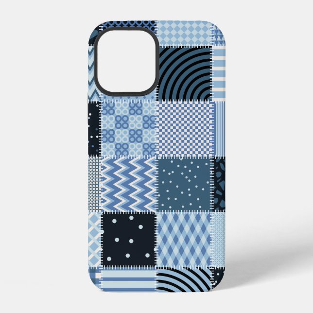Funda Para iPhone Diseño de colcha. Patrón de patchwork sin costuras (Reverso )