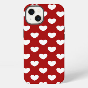 Diseño de corazones rojos y blancos súper lindos c