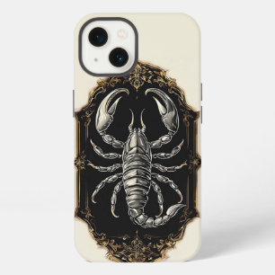 Diseño de Escorpión Elegante con Arte Dorado Intri