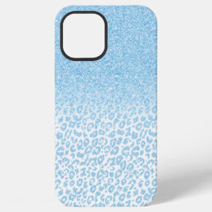 Funda Para iPhone 12 Pro Max Diseño de estampado de leopardo con brillo azul ci