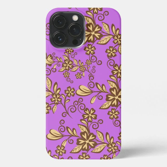 Funda Para iPhone Diseño de flores  (Reverso )
