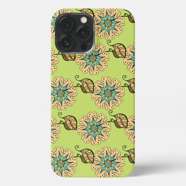 Funda Para iPhone Diseño de flores  (Reverso )