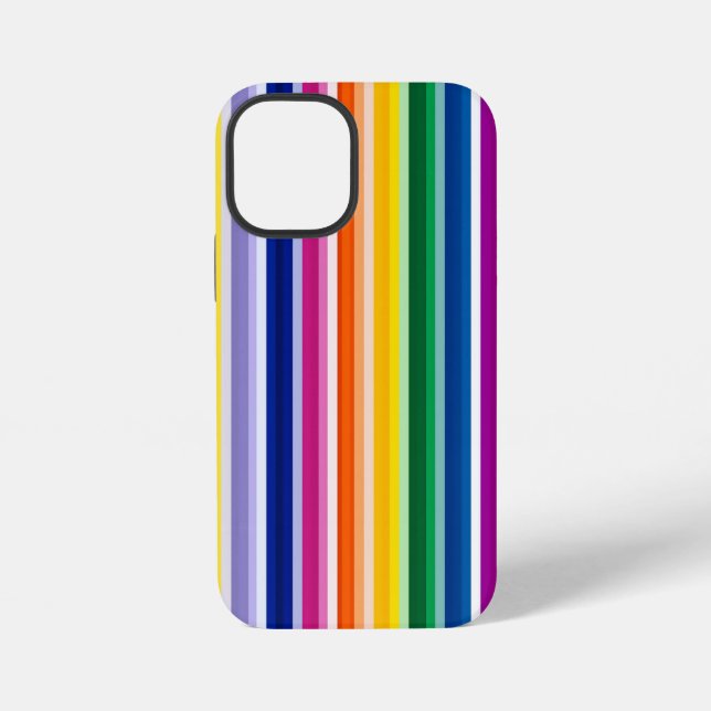Funda Para iPhone Diseño de franjas verticales coloridas (Reverso )