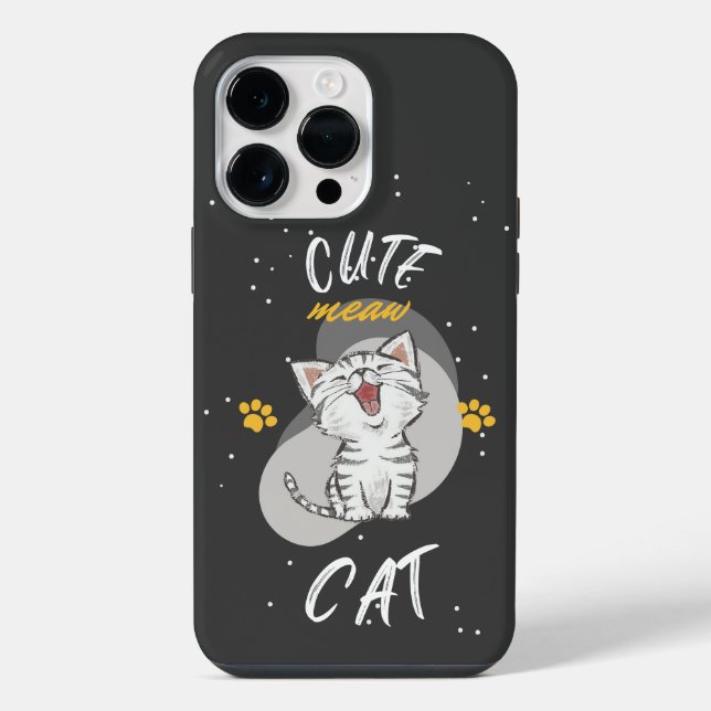 Funda Para iPhone Diseño de GATO lindo (Reverso )