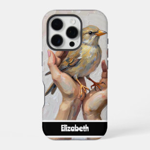 Funda Para iPhone 16 Pro Diseño de Gorrión Delicado