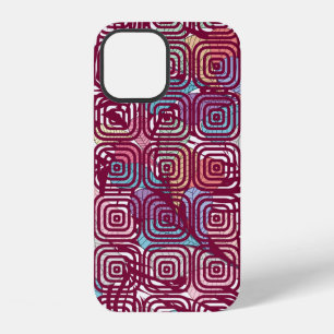Funda Para iPhone 12 Diseño de ilustración vintage colorida de hoja abs