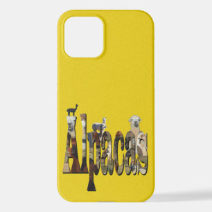 Funda Para iPhone 12 Diseño de la Alpaca Amarilla Específica,