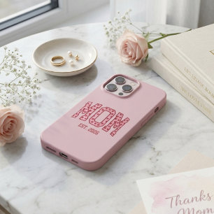 Funda Para iPhone 13 Pro Max Diseño de Letra del Corazón del Año de la Madre de