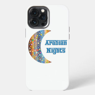 Funda Para iPhone 13 Pro Max Diseño de luna creciente y estrella de las Noches 
