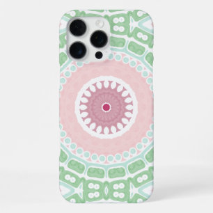 Funda Para iPhone 16 Pro Max Diseño de Mandala de Rosa Menta Elegante
