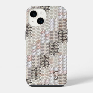 Funda Para iPhone 14 Diseño de matriz de color taupe y rubor