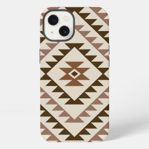 Diseño de Motivo de Diamante Azteca Marrones+Crema
