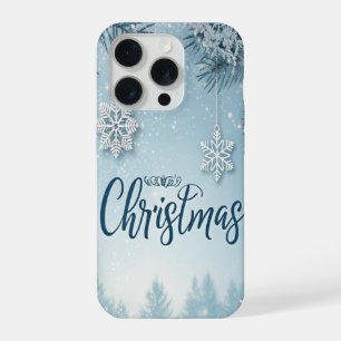 Diseño de Navidad de Cristal de Nieve Azul Suave y