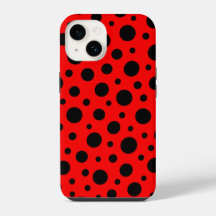 Diseño de Patrón de Lunares Rojo y Negro Atractivo