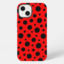 Diseño de Patrón de Lunares Rojo y Negro Atractivo