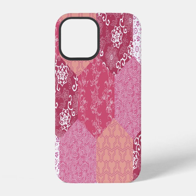 Funda Para iPhone Diseño de patrón de patchwork al estilo japonés (Reverso )