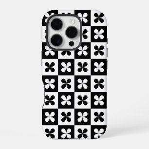 Funda Para iPhone 16 Pro Diseño de patrón en negro y blanco