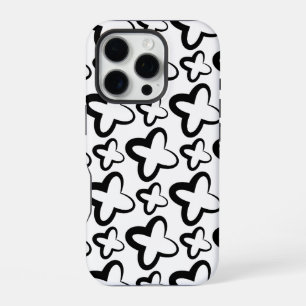 Funda Para iPhone 16 Pro Diseño de patrón genial en blanco y negro