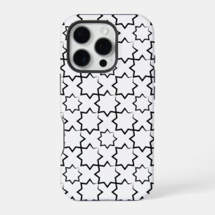 Funda Para iPhone 16 Pro Diseño de patrón moderno en negro y blanco