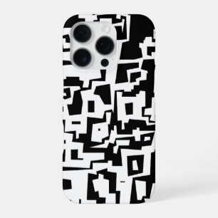 Funda Para iPhone 16 Pro Diseño de patrones Guay en blanco y negro