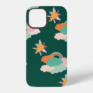 Funda Para iPhone 12 Diseño de patrones impecable con nubes coloridas y
