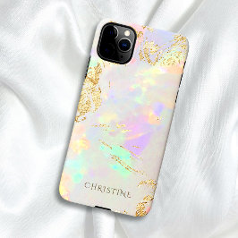 Funda Para iPhone 11Pro Max diseño de piedra opal de nombre personalizado