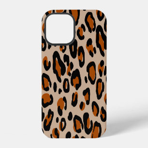 Funda Para iPhone 12 Diseño de piel de leopardo, patrón sin costuras.