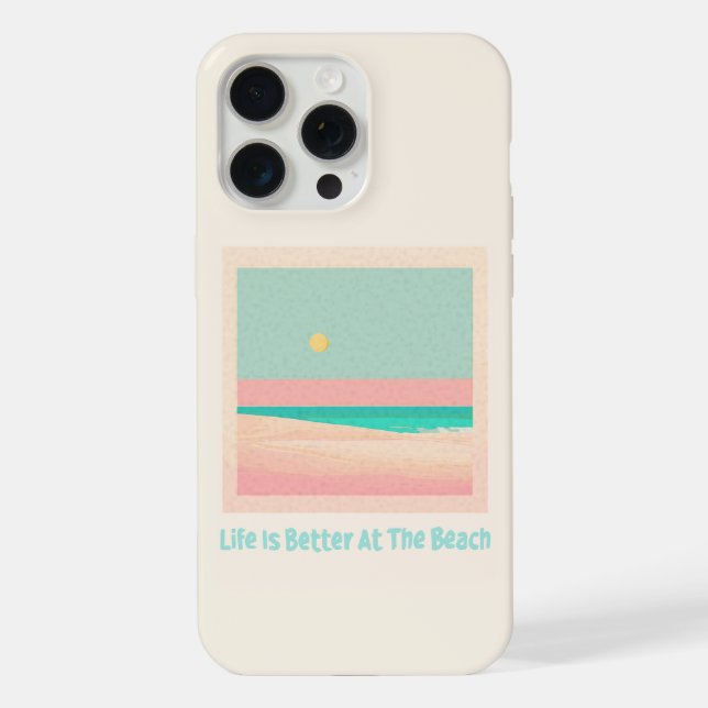 Funda Para iPhone Diseño de playa (Reverso )