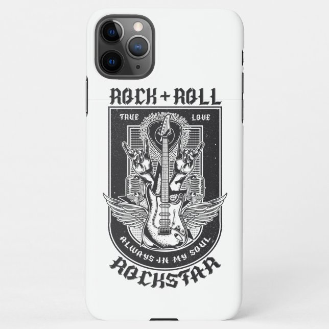 Funda Para iPhone Diseño de rock de guitarra (Reverso)