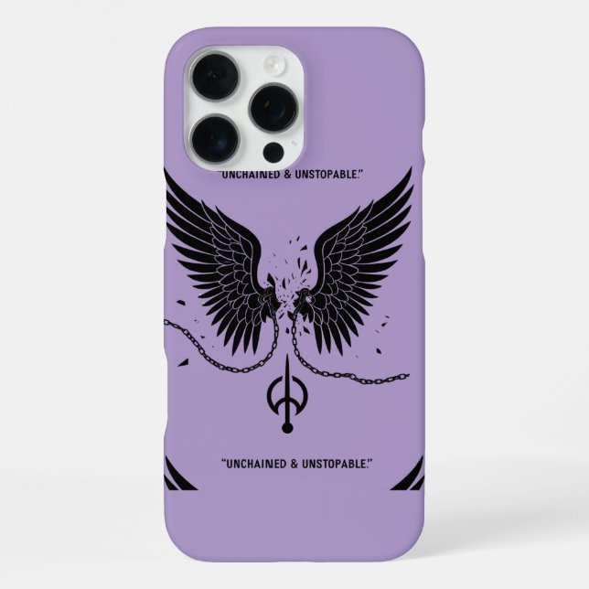 Funda Para iPhone Diseño de serpiente y ala empoderante (Reverso )