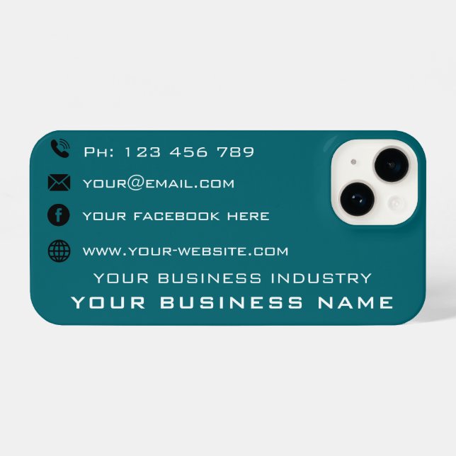 Funda Para iPhone Diseño de tarjetas de presentación promocionales p (Reverso Horizontal)