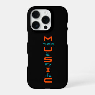 Funda Para iPhone 16 Pro Diseño de texto sobre música