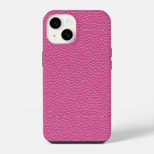 Funda Para iPhone 14 Diseño de textura moderna elegante de cuero rosa s