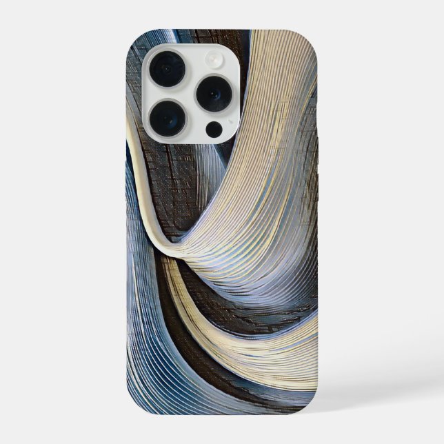 Funda Para iPhone Diseño de textura ondulada abstracta moderna (Reverso )
