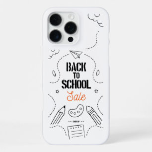 Funda Para iPhone 16 Pro Max Diseño de tipografía de vuelta al cole