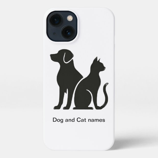 Funda Para iPhone Diseño del perro y del gato (Reverso )
