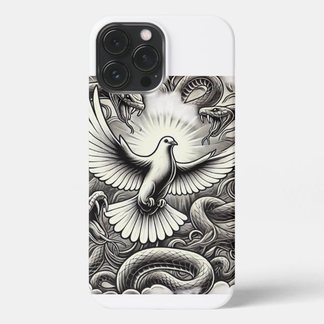 Funda Para iPhone Diseño del tatuaje del pozo de serpiente (Reverso )