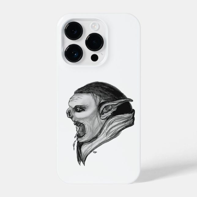 Funda Para iPhone Diseño en blanco y negro de Troll (Reverso )