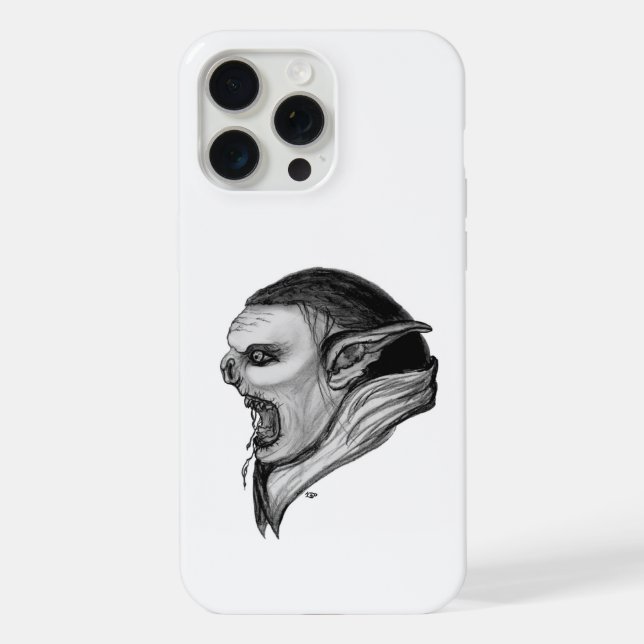 Funda Para iPhone Diseño en blanco y negro de Troll (Reverso )