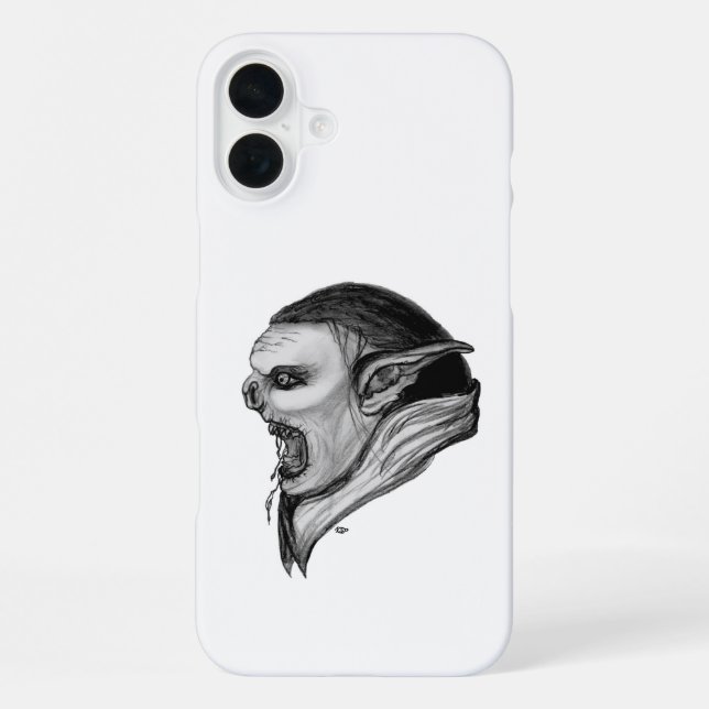 Funda Para iPhone Diseño en blanco y negro de Troll (Reverso )