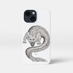 Funda Para iPhone 13 Mini Diseño en blanco y negro de Wolfdragon