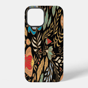 Funda Para iPhone 12 Diseño floral vintage: Diseño oriental.