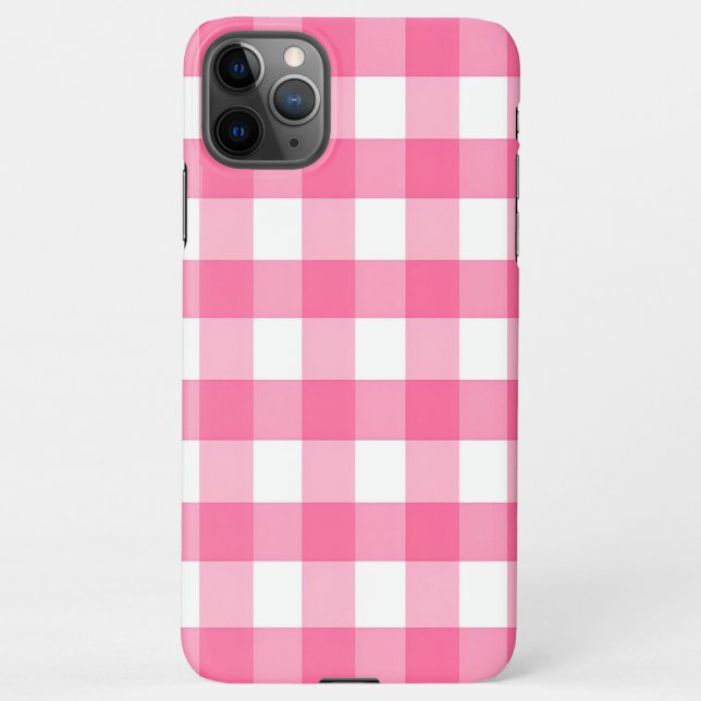 Funda Para iPhone Diseño geométrico digital rosado moderno (Reverso)