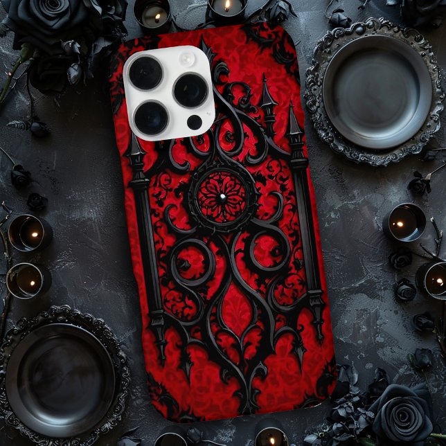 Funda Para iPhone Diseño gótico en rojo y negro (Subido por el creador)