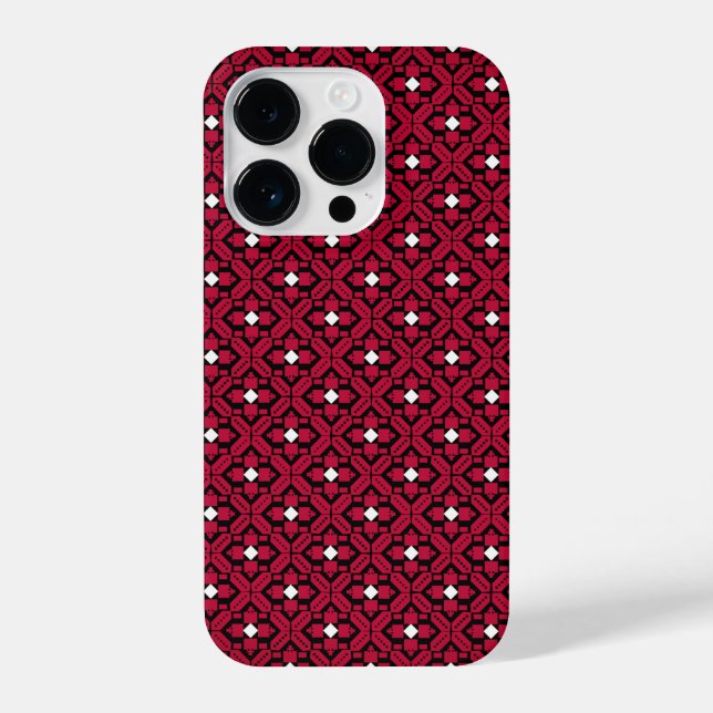 Funda Para iPhone Diseño impreso del bordado palestino Tatreez (Reverso )