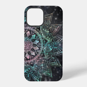 Funda Para iPhone 12 Pro Diseño mágico de mandala holográfico con destellos