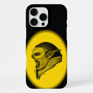 Funda Para iPhone 16 Pro Max Diseño negro y amarillo de trol