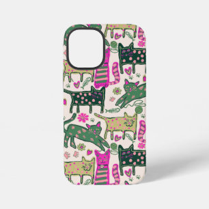 Funda Para iPhone 12 Mini Diseño Retro de Gato Divertido